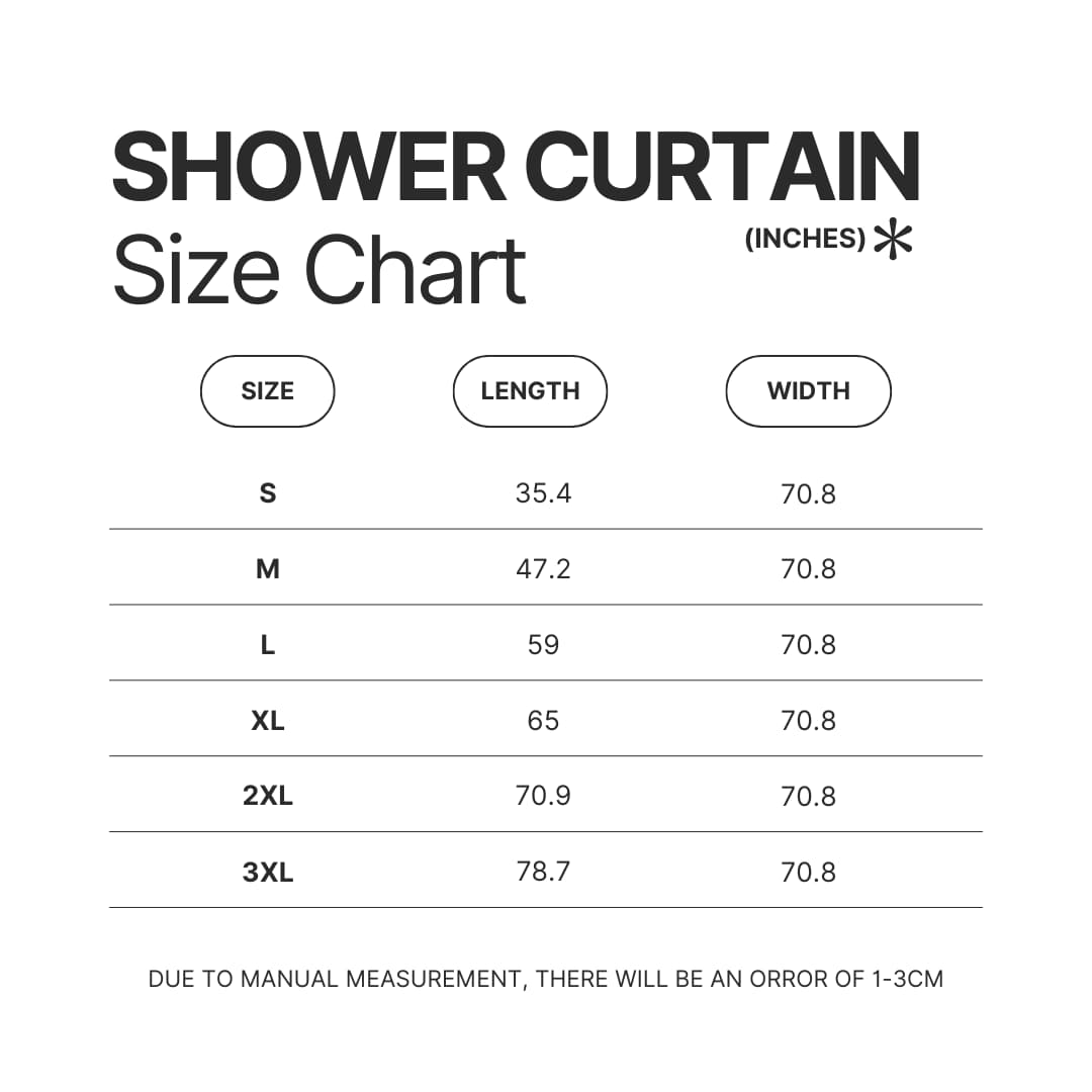 Shower Curtain Size Chart - Ghibli Europe Store