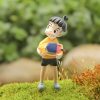 2 Pcs set Kawaii Ponyo on The Cliff Resin Figures Toy Gardening Boy Fish Ornament Action 3 - Ghibli US Store