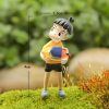 2 Pcs set Kawaii Ponyo on The Cliff Resin Figures Toy Gardening Boy Fish Ornament Action 4 - Ghibli US Store