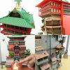 Spirited Away Aburaya Bathhouse 3D Paper Model Assembly Papercraft Puzzle Educational Kids Toy Anime Totoro Birthday 5 - Ghibli US Store