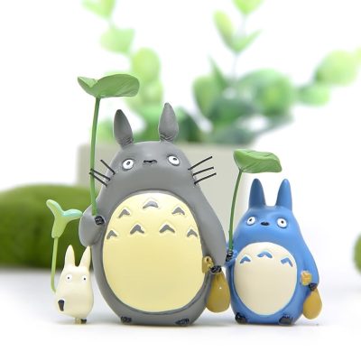 Studio Ghibli My Neighbor Totoro With Lotus Leaf Figures