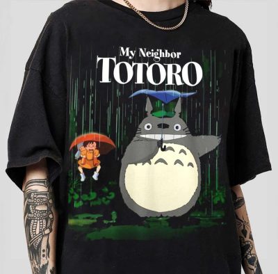 Lovely Raining Scene My Neighbor Totoro T-Shirt