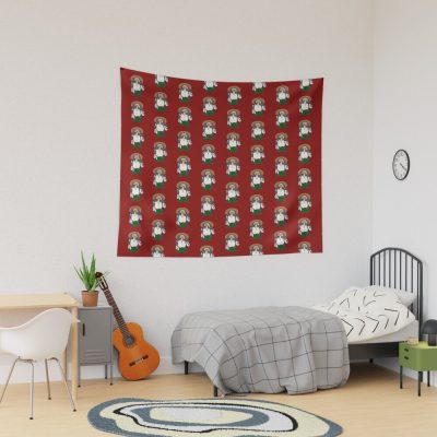Kawaii Modest Tanooki Japanese Raccoon Dog Pom Poko Tapestry