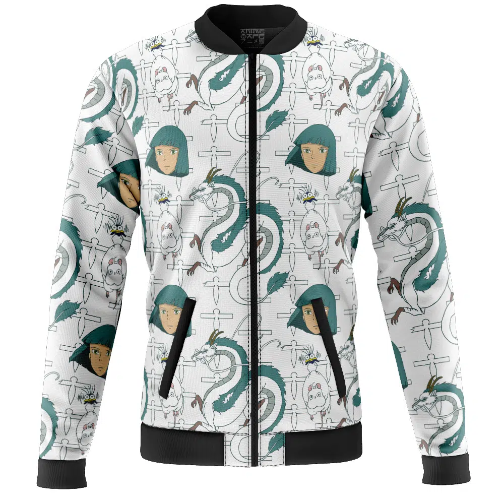 Haku Spirited Away Studio Ghibli Casual Bomber Jacket