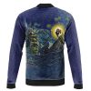Howls Moving Castle Starry Night Studio Ghibli Bomber Jacket BACK Mockup - Ghibli US Store