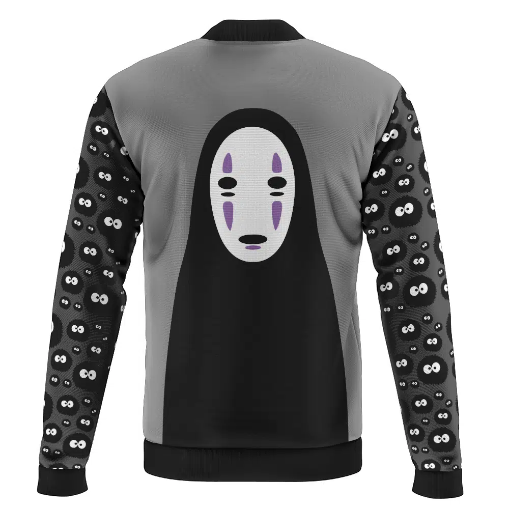No Face Spirited Away Studio Ghibli Bomber Jacket BACK Mockup - Ghibli US Store