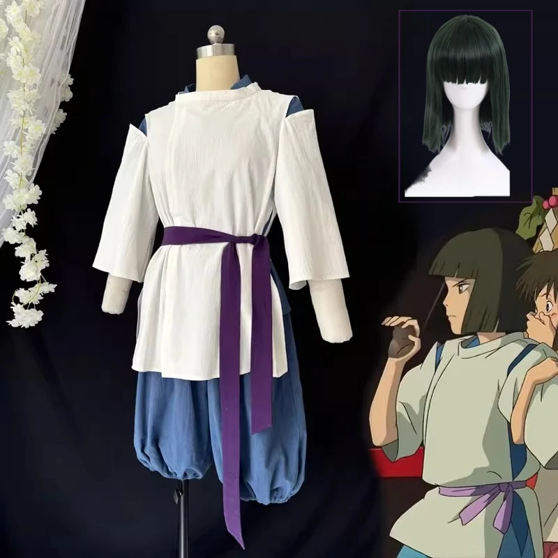 Ogino Chihiro Cosplay Costume Wig Kimono Shorts Suit Cosplay