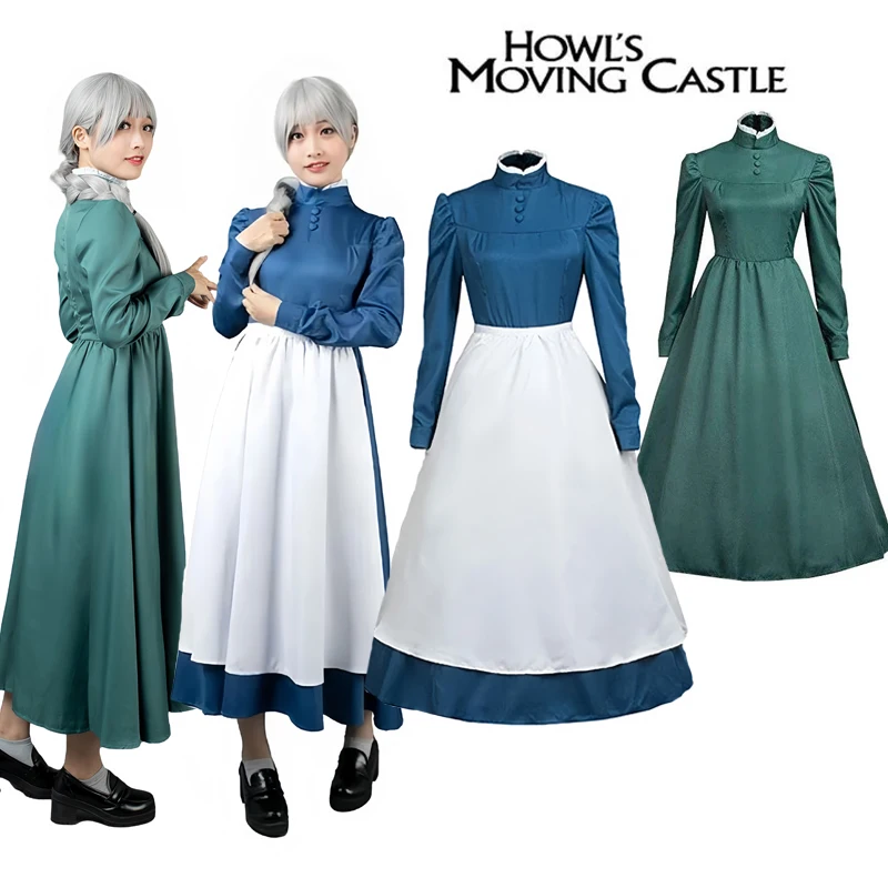 Howl's Moving Castle Sophie Dresses Hatter Costume Cosplay