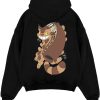my neighbor totoro catbus black hoodie flat back - Ghibli US Store