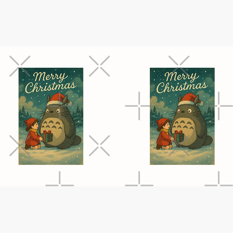 Anime Totoro Christmas Card With Gift Exchange Mug - Image 2
