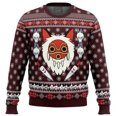 mononoke Ugly Christmas Sweater front mockup 400x400 1 - Ghibli US Store